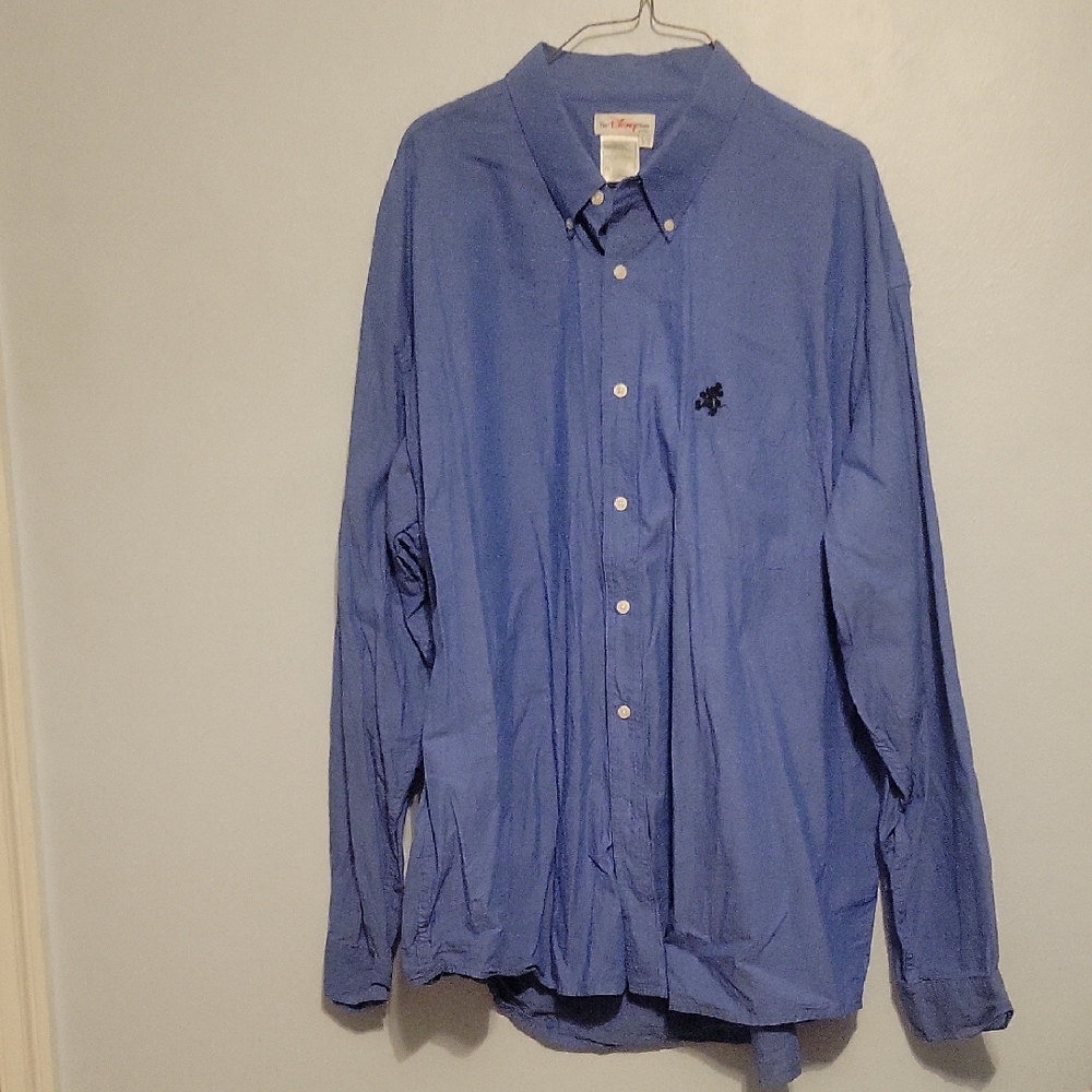Disney Men's Blue Button Down Shirt